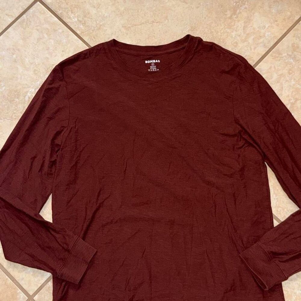 Bombas Men's Burgundy and Brown Shirt